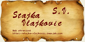 Stajka Vlajković vizit kartica